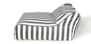 Hang Out Charcoal + White Stripe Outdoor Beanbag